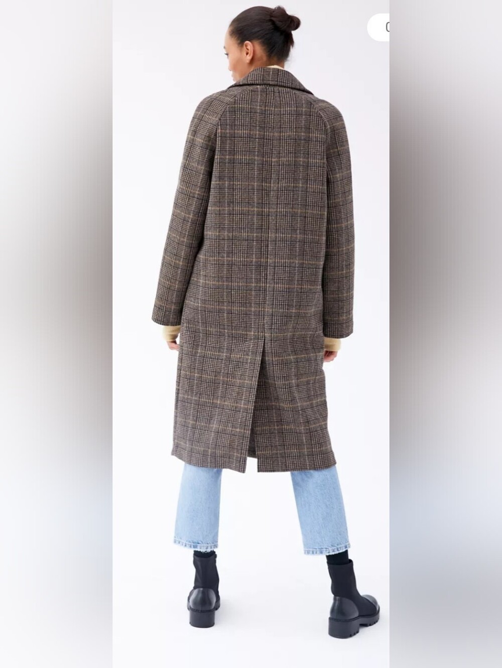 Plaid Wool Coat - Picture 2 of 3